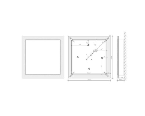 Decor Walther Kubic 40 Светильник потолочный 39x39x6.5см, 1x R7S 118mm max. 100W, цвет: никель сатинированный. 0211534