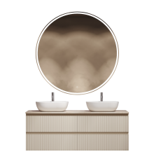 Мебель для ванной комнаты Sancos Snob T 140, beige soft, столешница бежевая TT140A2X, раковина CN6009