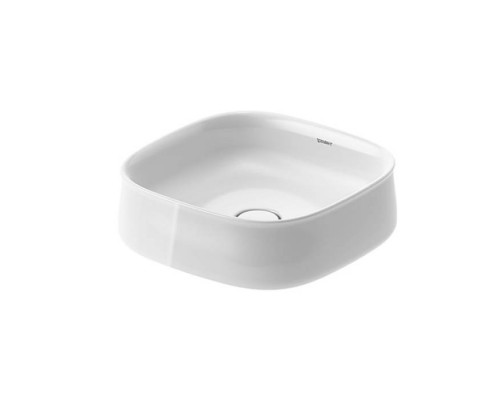 Duravit Zencha Раковина накладная 42х42х14 см, без отв под смеситель, цвет: белый глянцевый. 2373420079