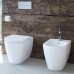 Duravit ME by Starck Унитаз напольный 37x60см., пристенный, включая крепление, сток горизонтальный, 4,5 л., с WonderGliss, цвет: белый. 21690900001
