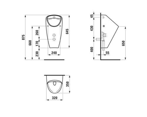 Laufen Caprino Plus писсуар безободковый Rimless, внутренний подвод воды, белый. 8.4106.1.000.000.1 Laufen Caprino Plus писсуар безободковый Rimless, внутренний подвод воды, белый. 8.4106.1.000.000.1