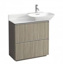Laufen INO Тумба под раковину 77x35x78см, напольная, 2 ящика, ручки из анодированного алюминия, цвет: светлый вяз. 8.1330.1.000.104.1,  4.0300.2.110.262.1