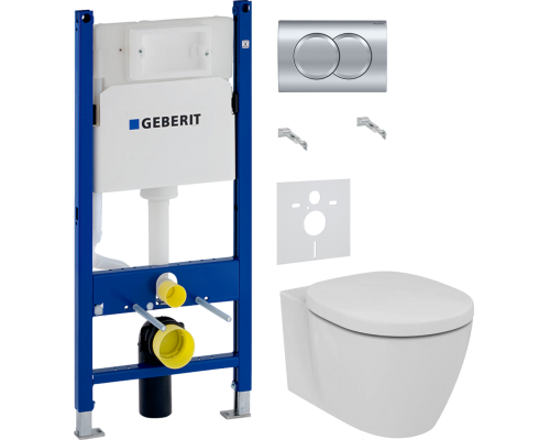 Комплект Унитаз подвесной Ideal Standard Connect AquaBlade E047901 + Крышка E712801 + Инсталляция Geberit Duofix Delta 458.149.21.1 с кнопкой смыва, хром + Шумоизоляция 156.050.00.1 Комплект Унитаз подвесной Ideal Standard Connect AquaBlade E047901 + Крышка E712801 + Инсталляция Geberit Duofix Delta 458.149.21.1 с кнопкой смыва, хром + Шумоизоляция 156.050.00.1