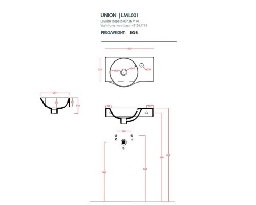 Artceram LAVAMANI UNION Раковина 27х43 см, 1 отв., подвесная, со слив-переливом, цвет: белый. LML001 01 00 Artceram LAVAMANI UNION Раковина 27х43 см, 1 отв., подвесная, со слив-переливом, цвет: белый. LML001 01 00