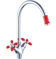 Смеситель для кухни Cron CN127 CN46127-6 красный