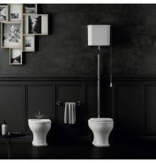 Azzurra Charme Унитаз напольный 52x40 см, 3L Water Saving, слив универсальный, сиденье микролифт, с креплением VFV, цвет: Bianco lucido. 754590,  CHA1800/F bi/cr,  CHCSAL000000BI/(CHA400/С bi),  757390,  CHVCTT000000BI