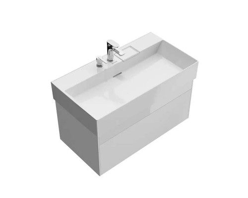 Kerama Marazzi Logica Тумба подвесная 86.8x46x40.3см., 2 ящика, цвет: белоснежный. LOG.90.2\WHT