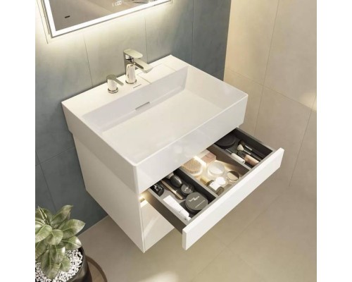 Kerama Marazzi Logica Тумба подвесная 56.4x46x40.3см., 2 ящика, цвет: белоснежный. LOG.60.2\WHT