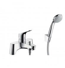 Hansgrohe Focus Смеситель на край ванны на 2 отверстия с переключающим вентилем и ручным душем Crometta 85 1jet. 31521000