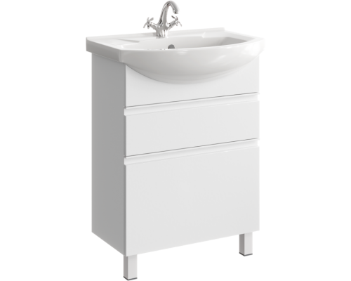 AQ ROD01062N Rodos Тумба под умывальник напольная, 2 ящика, 600х850х314 мм, белый ROD01062N