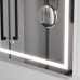 M91AMOX0553WG Универсальное зеркало с контурной Led-подсветкой, часами и косметическим зеркалом, 55 см