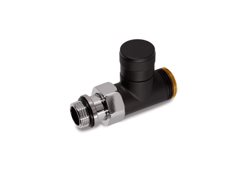 Прямой запорный вентиль SR Rubinetterie Tondera 1/2 х3/4E, цвет черный 0675-1500VCES