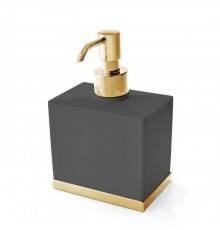 3SC Mood Deluxe Black Дозатор настольный, композит Solid Surface, цвет: чёрный матовый/золото 24к. . MDN01DAGD