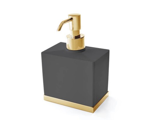 3SC Mood Deluxe Black Дозатор настольный, композит Solid Surface, цвет: чёрный матовый/золото 24к. . MDN01DAGD 3SC Mood Deluxe Black Дозатор настольный, композит Solid Surface, цвет: чёрный матовый/золото 24к. . MDN01DAGD