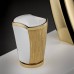 THG Infini white porcelain with gold decor Смеситель для раковины на 3 отверстия, с донным клапаном, цвет: полированное золото. U2F-F01-151