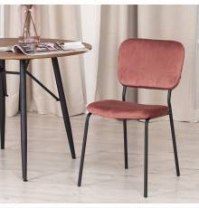 Комплект стульев TetChair Модерн Carol вельвет coral, ножки черные, 4 шт