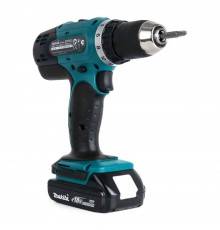 Шуруповерт аккумуляторный Makita DDF453SYE + набор сверел D-20769+очки PGW-180110/CLEAR+перчатки PGH-160350-L