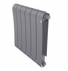 Радиатор биметаллический Royal Thermo Infinity 500 VR80 6 секций, нижнее подключение, silver satin