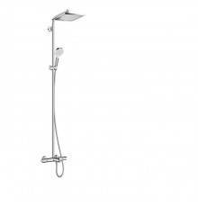 Hansgrohe Crometta E 240 SHP Душевая система 138см, с верхним душем 240х240мм., ручным душем и термостатическим смесителем, цвет: хром. 27298000