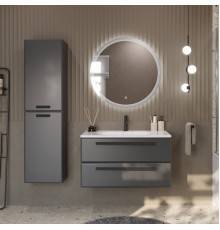 Мебель для ванной комнаты Cezares Eco 75 2 ящика, ручки матовые черные, grafito