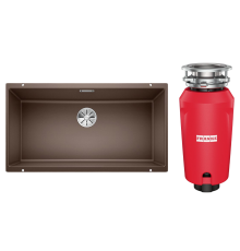 Комплект Мойка Blanco Subline 800-U кофе + Измельчитель Franke