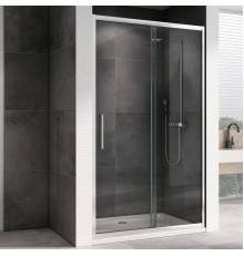 Душевая дверь в нишу Abber Schwarzer Diamant AG30120H 120 см, профиль хром, стекло прозрачное