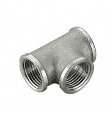 Тройник TIEMME ВВ никелированный 1x1/2x1 для стальных труб резьбовой 1500180