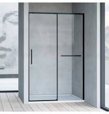 Душевая дверь в нишу Vincea Slim Soft VDS-1SS150CLB 150 см профиль черный, стекло прозрачное