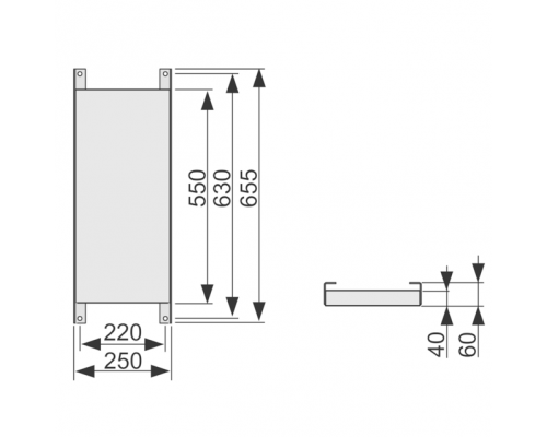 TECE Панель для монтажа ручек. 9042003