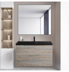 Мебель для ванной комнаты BelBagno Vittoria 90 подвесная, pino, черная матовая раковина