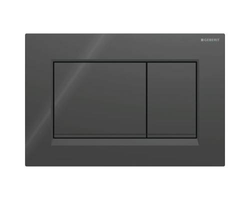 Geberit Sigma20 Клавиша для двойного смыва, квадратная, цвет: черный матовый. 115.883.DW.1