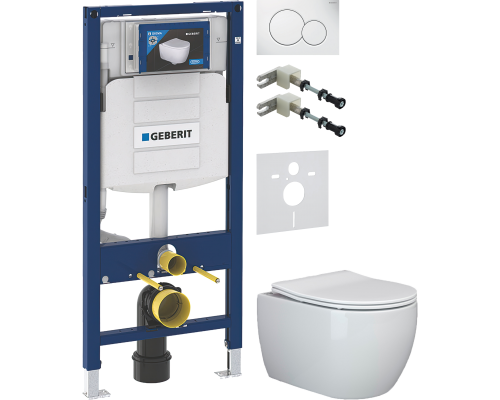 Комплект Унитаз подвесной Ceramicanova Play CN3001 с микролифтом, безободковый + Крепления Geberit Duofix 111.815.00.1 к стене + Шумоизоляция 156.050.00.1 + Инсталляция UP 320 111.300.00.5 + Кнопка Sigma 01 115.770.11.5 белая Комплект Унитаз подвесной Ceramicanova Play CN3001 с микролифтом, безободковый + Крепления Geberit Duofix 111.815.00.1 к стене + Шумоизоляция 156.050.00.1 + Инсталляция UP 320 111.300.00.5 + Кнопка Sigma 01 115.770.11.5 белая
