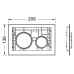 TECEloop modular Клавиши смывные, стекло белое. 9240663