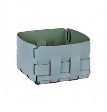 ADJ Корзинка Mini Bottega, 19x19xH13 см., цвет: небесный/эвкалипт. 1019.50/60