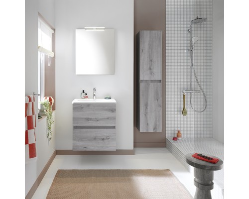 Burgbad Rocio Пенал 35х160см., подвесной, 2 дверцы, цвет: дуб/Silver. HSRU035F6228