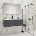 TW Shape комплект подвесной мебели 122х52см, с раковиной, с 1 выдвиж. ящиком с механизмом push-to-open, цвет: серый матовый RAL7016. SHAP120-G+548001*1