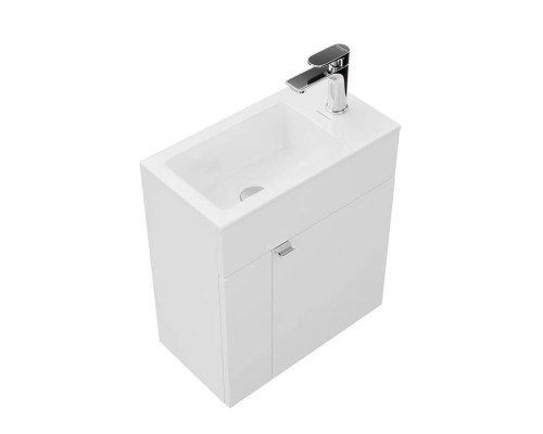 Kerama Marazzi Lato Тумба подвесная с раковиной, 49.5х27х55см., с дверцей, цвет: белая глянцевая. LA.wb.50, LAT.50.1\WHT Kerama Marazzi Lato Тумба подвесная с раковиной, 49.5х27х55см., с дверцей, цвет: белая глянцевая. LA.wb.50, LAT.50.1\WHT