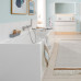 VilleroyBoch Subway 3.0 Ванна встраиваемая 180х80х48см., слив по центру, компл. ножек, слив-перелив: белый, материал: Quaryl, цвет: альпийский белый. UBQ180SBW2DV-01