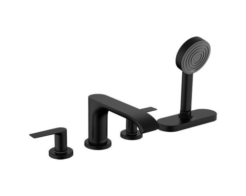 Hansgrohe Vivenis Смеситель на борт ванны, на 4 отв, с ручной лейкой, цвет: черный матовый. 75444670 Hansgrohe Vivenis Смеситель на борт ванны, на 4 отв, с ручной лейкой, цвет: черный матовый. 75444670