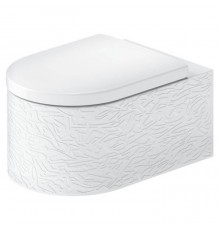 Duravit Millio Унитаз подвесной, 37х57см.,  декор Pattern, крепление в компл., цвет: белый шелковисто-матовый. 250609FF