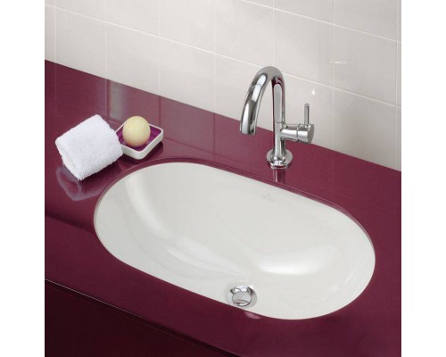 VilleroyBoch O.novo Раковина врезная под столешницу 60x35см, с переливом, цвет: альпийский белый. 41626001 VilleroyBoch O.novo Раковина врезная под столешницу 60x35см, с переливом, цвет: альпийский белый. 41626001