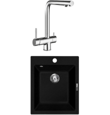 Комплект Мойка кухонная Lava Q3.LAV + Смеситель SG14 CR chrome