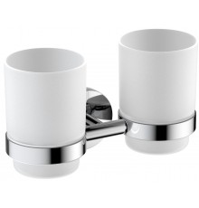 Timo 13034/00 Saona Стакан для зубных щеток двойной, латунь, стекло, хром 13034/00