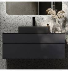 Тумба с раковиной Raval Decent 100 антрацит, раковина 3050-112
