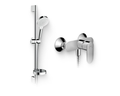Душевой комплект Смеситель для душа Hansgrohe Vernis Blend 71640000 хром + Гарнитур Crometta Vario 650 26553400 с мыльницей