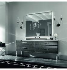 VITAGE milldue edition HILTON Комплект мебели с тумбой под раковину, раковиной ZURIGO81, зеркалом ZURIGO, 180 см, напольный, цвет: Alligator silver/сталь. 9226.98.3 (С МЕБЕЛЬЮ),  H107.73.98,  4054.180.73.98 + 9645.180,  3324.98