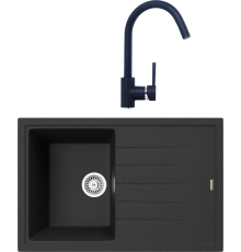 Комплект Мойка кухонная TopZero Juliet 780.500-10 cosmos + Смеситель Romeo cosmos 10