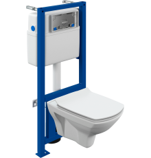 Комплект Cersanit Унитаз Carina XL Clean On DPL EO slim с микролифтом + система инсталляции Link Pro