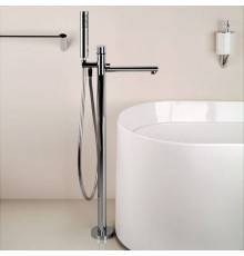 Gessi Ovale Напольный смеситель для ванны с ручным душем (без встраиваемой части), внешняя часть, цвет: хром. 24964#031