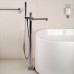 Gessi Ovale Напольный смеситель для ванны с ручным душем (без встраиваемой части), внешняя часть, цвет: хром. 24964#031